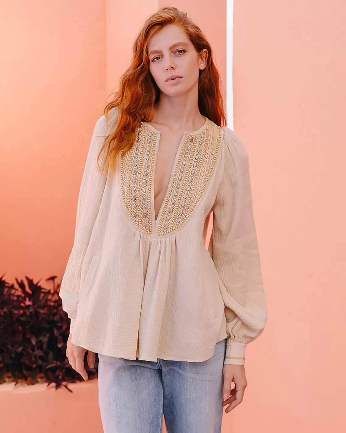 Mes Demoiselles Paris Chemises & Tops>Blouse Nidia Naturel