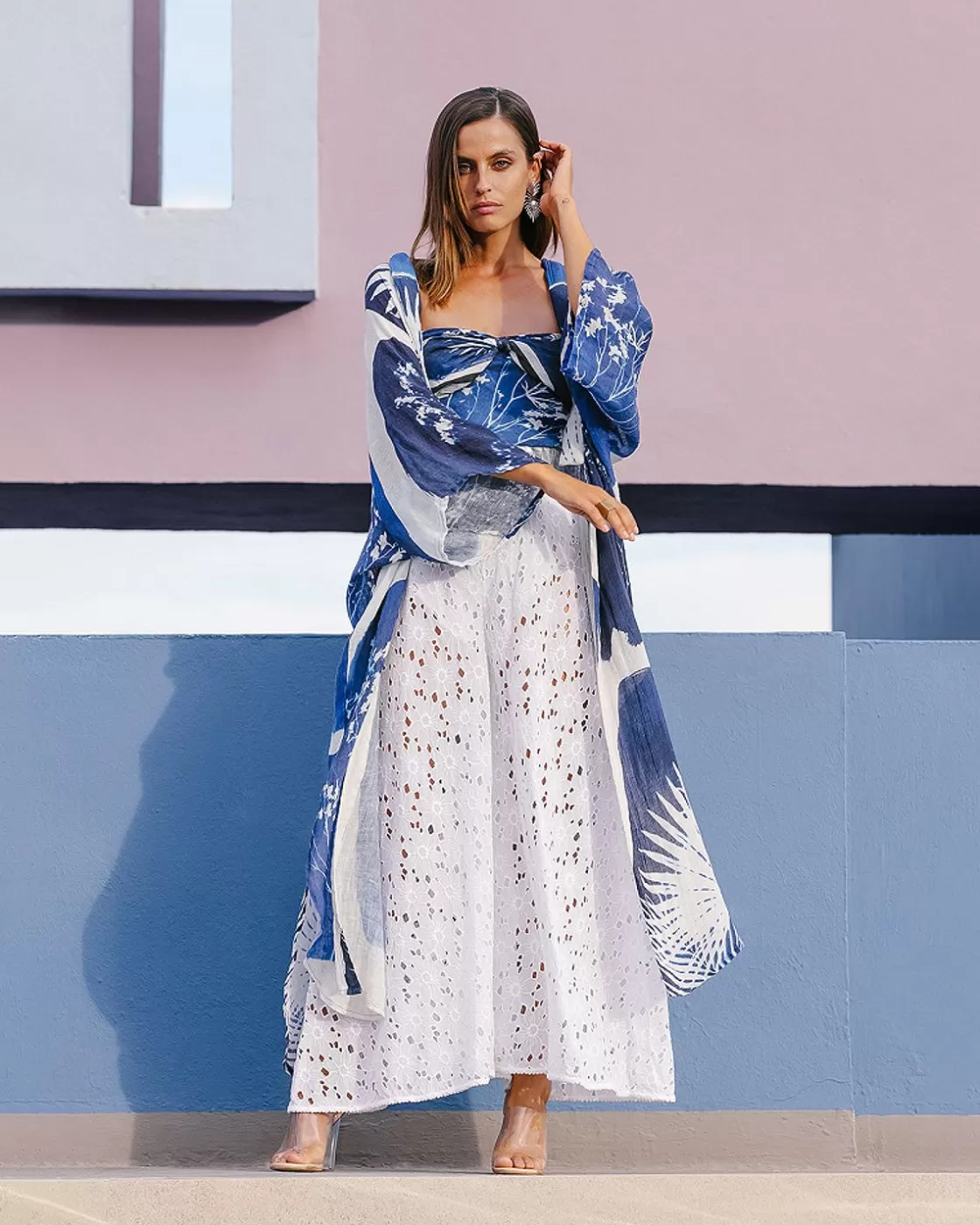 Mes Demoiselles Paris Kimonos & Ponchos>Kimono Cutilisci Bleu