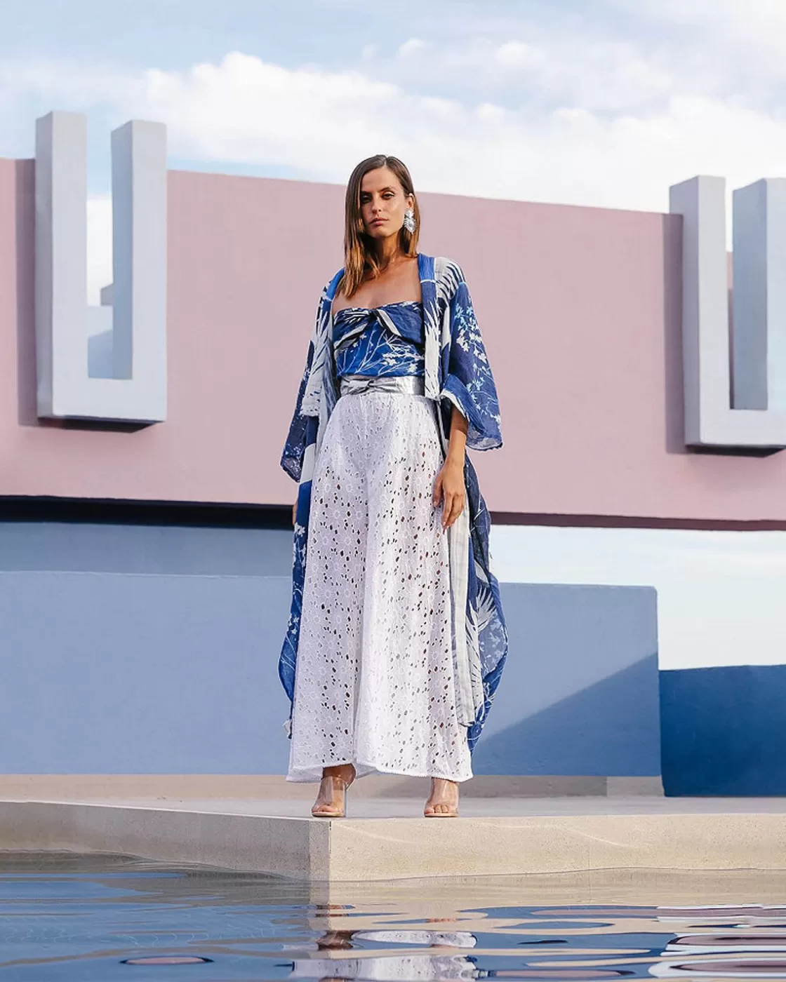 Mes Demoiselles Paris Kimonos & Ponchos>Kimono Cutilisci Bleu