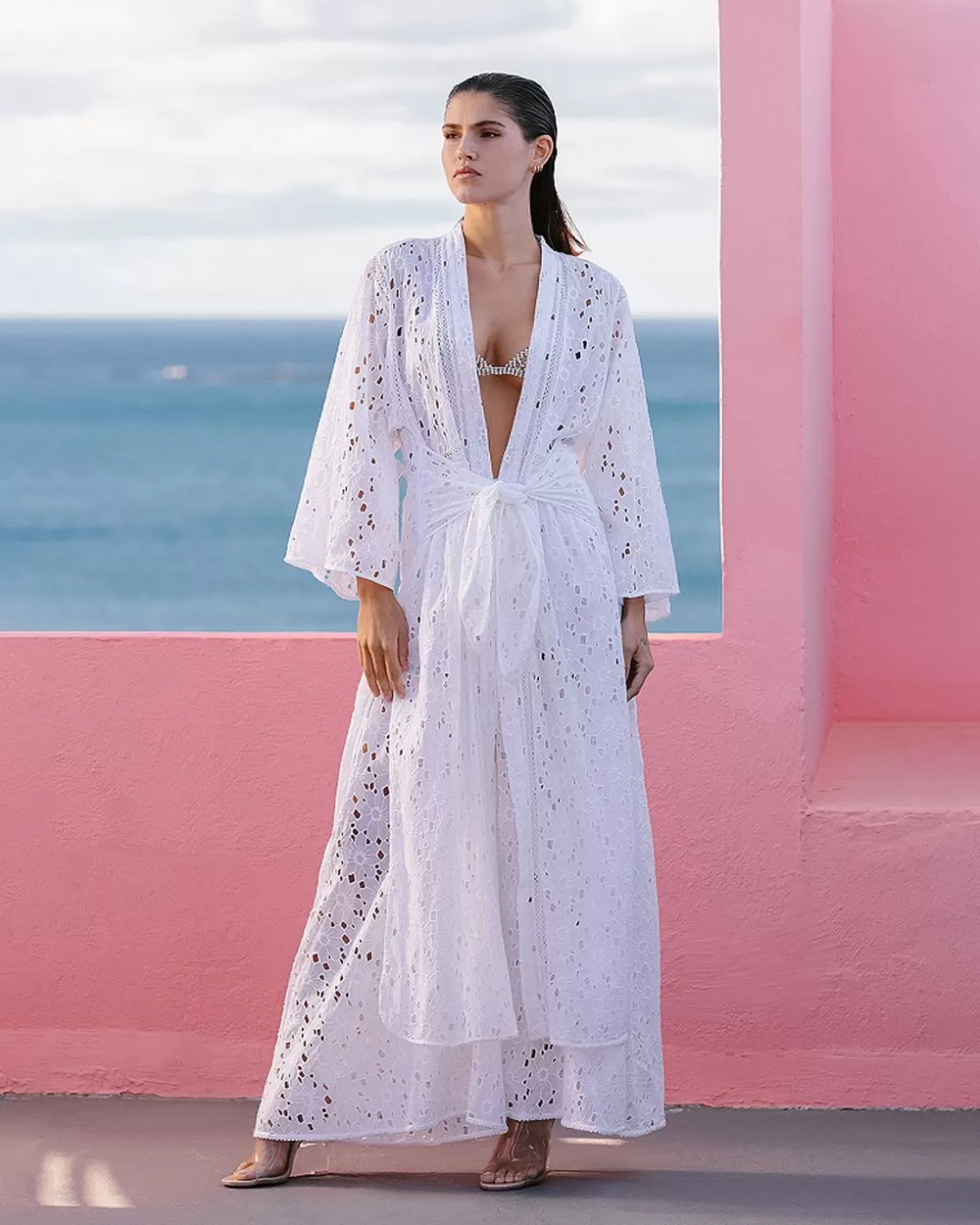 Mes Demoiselles Paris Kimonos & Ponchos>Kimono Lilibet Blanc