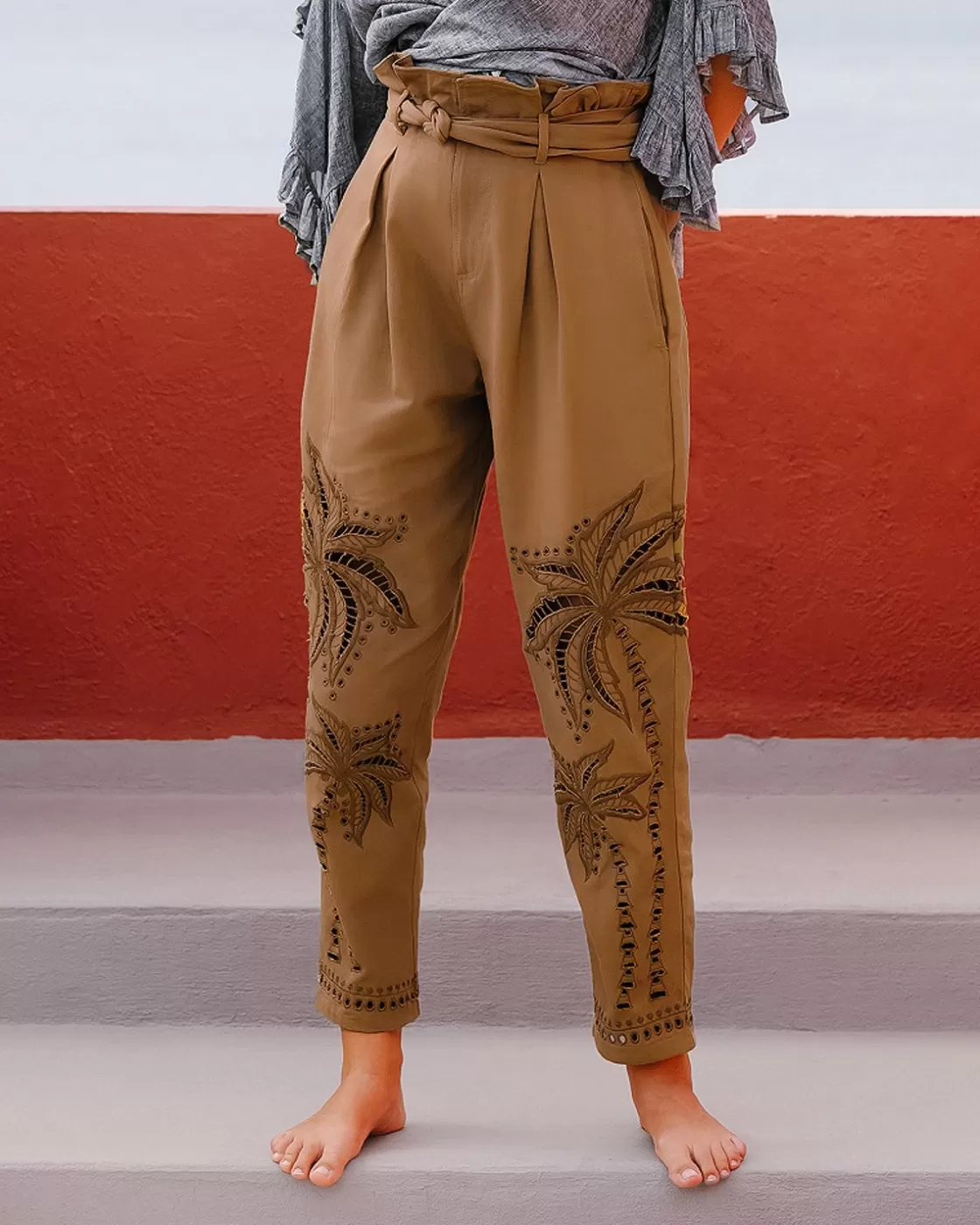 Mes Demoiselles Paris Pantalons>Pantalon Dalma Olive