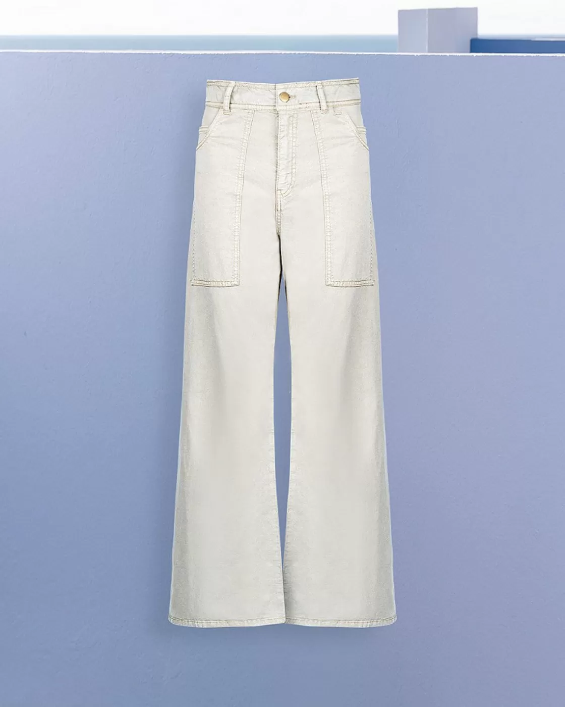 Mes Demoiselles Paris Pantalons>Pantalon Grace Blanc Casse