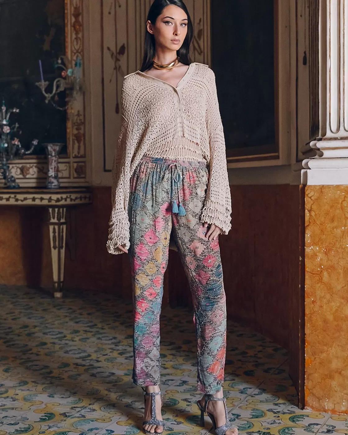 Mes Demoiselles Paris Pantalons>Pantalon Oriana Multicolore