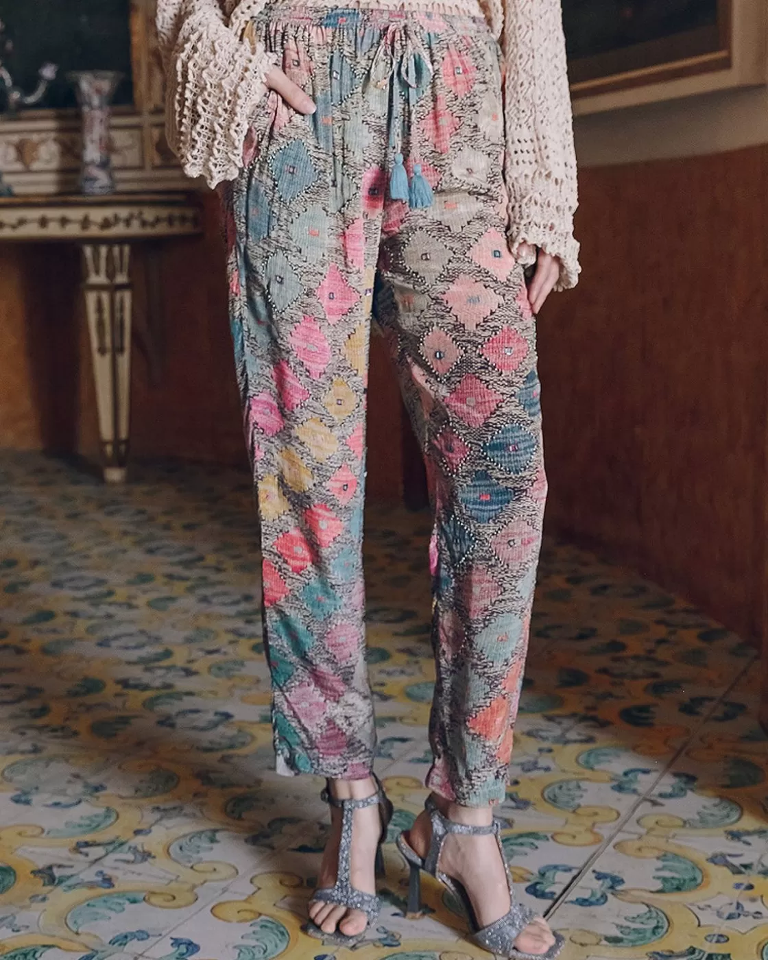 Mes Demoiselles Paris Pantalons>Pantalon Oriana Multicolore